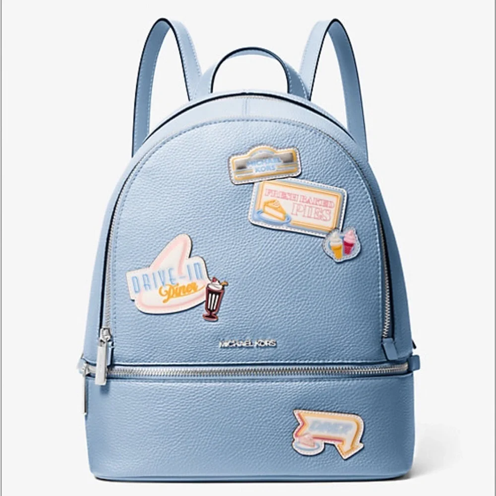 Michael Kors Medium Embellished Backpack Light Sky